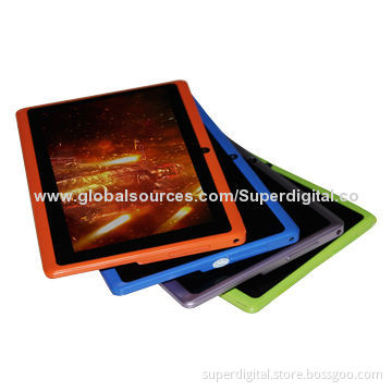 7-inch Android Tablet PCs, A23 Dual-core CPU, Dual 1.3MP Cameras, Colorful Cartoon Frames